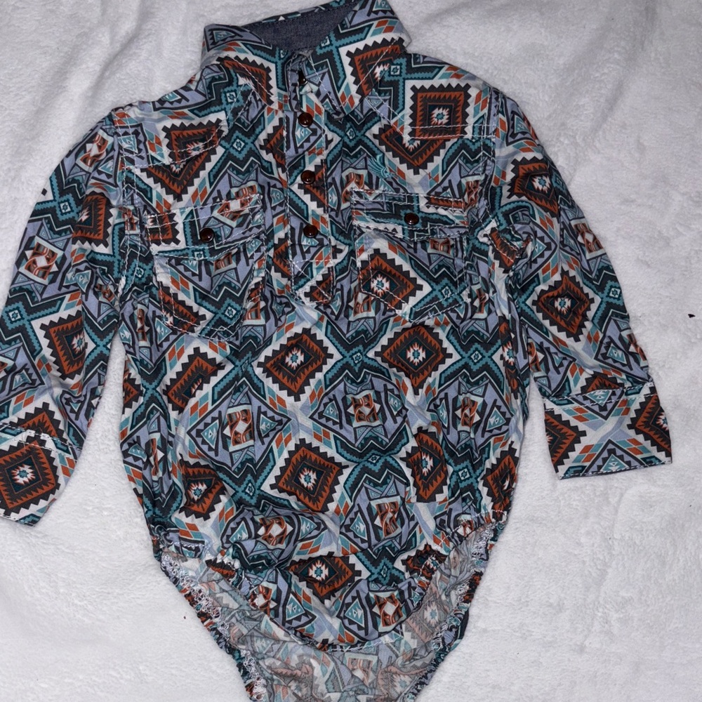 Geometric Patterned Bodysuit Cody James 6-9m
